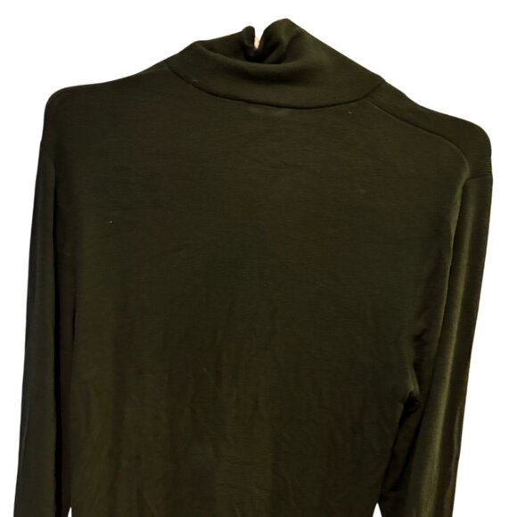 Aritzia Wilfred Green Only Turtleneck Long Sleeve Rib Knit - Picture 3 of 5